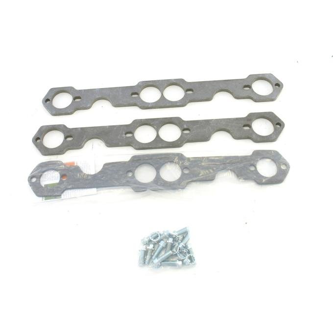 Patriot Exhaust Chevy Small Block Engines, Heavy Duty 3/8" Header Flange Kits, 1 5/8" Tube Diameter, Round Port Shape H7831