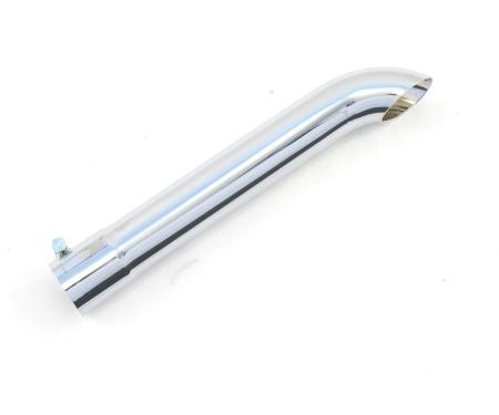 Patriot Exhaust Motorcycle Turn Down Chrome Exhaust Tip, 13", 1 3/4" Inlet Diameter / 1 3/4" Outlet Diameter H2965