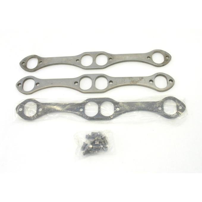 Patriot Exhaust Header Flange Kit Chevrolet Small Block 265-400 Stainless Steel 1 5/8" Oval Port 5/16" H7861