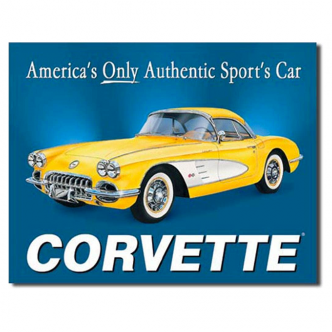 Tin Sign, CHEVY - '58 Vette