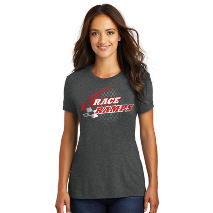 Race Ramps Checker Logo Womens Short Sleeve Crew Neck T-Shirt - Medium RR-BFSS01-L-M