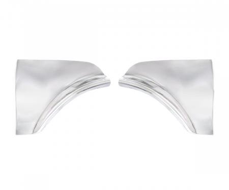 United Pacific Stainless Steel Fender Skirt Scuff Pads For 1959 Chevy Passenger Car (Pair) C1009