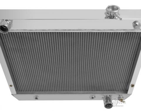 Champion Cooling 1963-1965 Chevrolet Chevy II 4 Row All Aluminum Radiator Made With Aircraft Grade Aluminum MC6265