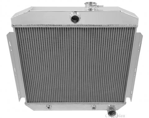 Champion Cooling 1955-1956 Chevrolet Bel Air 4 Row All Aluminum Radiator Made With Aircraft Grade Aluminum MC5056