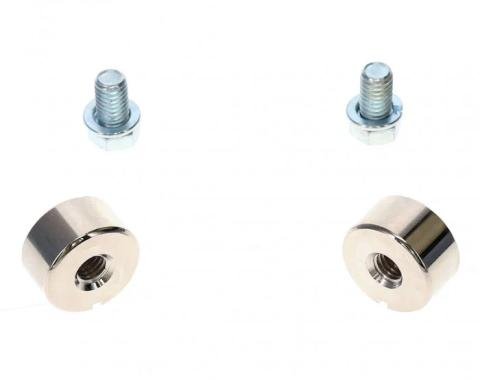 AMD Tailgate Trunnions, Cad Plated with Bolts, Pair, 54-87 Chevy GMC Stepside Pickup Truck X927-4054-1P