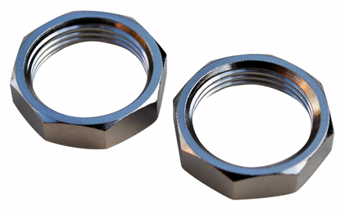 Key Parts '47-'59 Wiper Retainer Nuts, Chrome, 2pc 0846-702