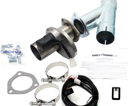 Doug's Headers Electric Exhaust Cutout with Hook-Up Kit for 2 1/2" Tubing (Single) DEC250AKS