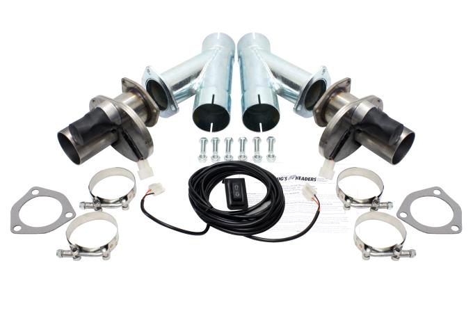 Doug's Headers Electric Exhaust Cutout with Hook-Up Kit for 2 1/2" Tubing (Pair) DEC250AK