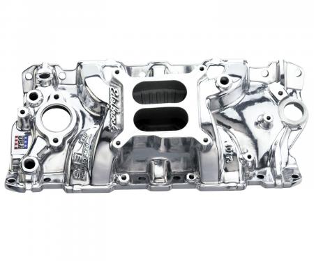 Edelbrock Performer EPS Intake Manifold for 1955-1986 Small-Block Chevy, Non EGR, Polished Finish 27011
