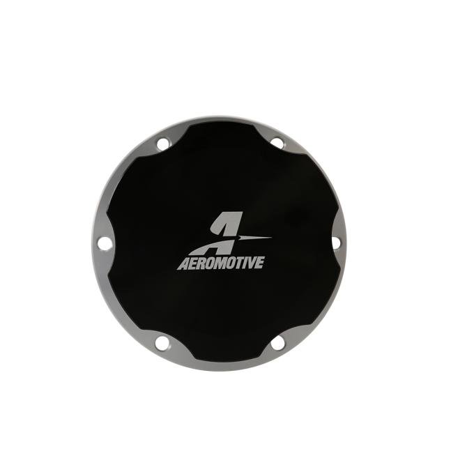 Aeromotive Billet Fuel Cell Fillcaps: Bolt-On, Black / 6-Bolt 18730