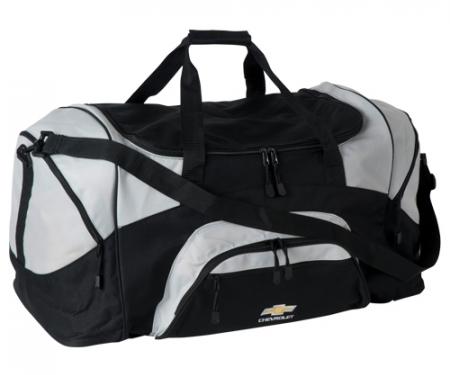 Colorblock Sport Duffle Bag-Blk/Sil