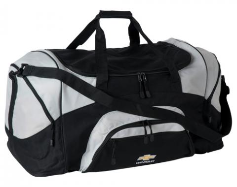 Colorblock Sport Duffle Bag-Blk/Sil