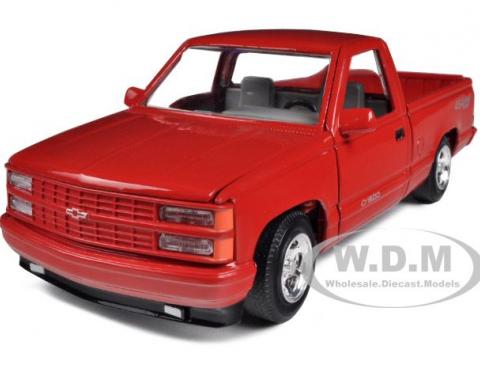 1992 Chevrolet SS 454 Pickup Truck Red 1/24 Diecast Model