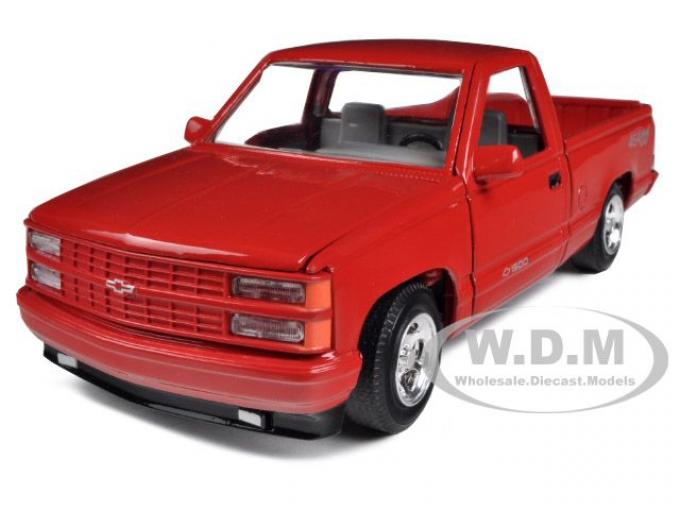 1992 Chevrolet SS 454 Pickup Truck Red 1/24 Diecast Model