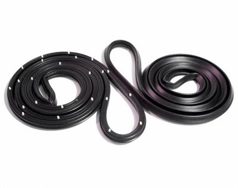 Metro Moulded Parts 1955-1957 Chevrolet Rear Molded Door Seals with Clips. for 4-Door Sedan LM 56-A/R