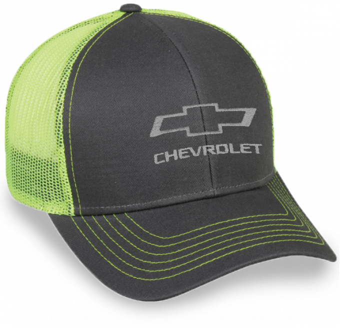 Charcoal / Neon Green Mesh Hat with Snap Back