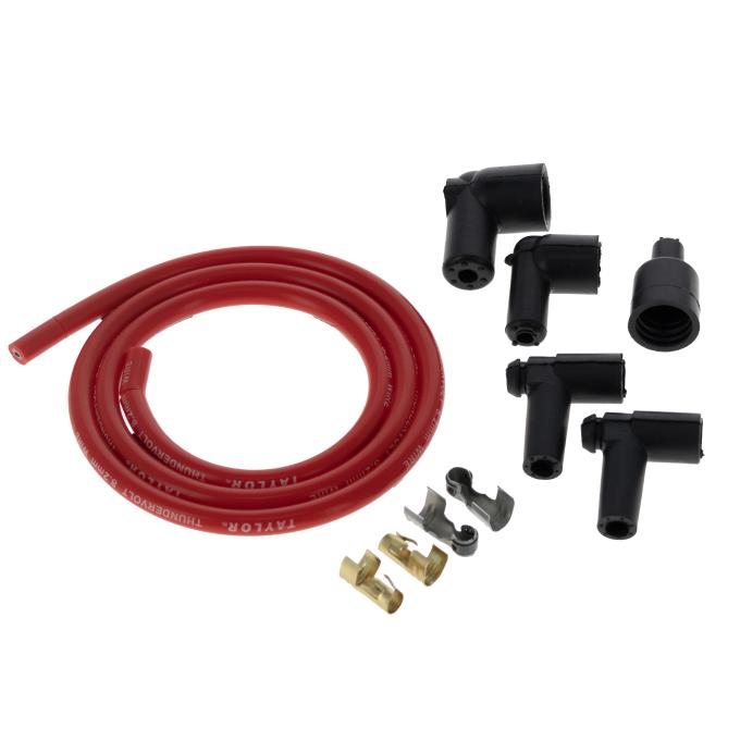 Taylor Cable Universal 8.2mm Thundervolt Spark Plug/Coil Wire Repair Kits, Coil Wire Kit, Red 45129