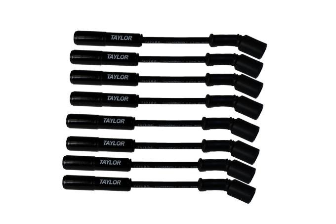 Taylor Cable 1999-07 GM LS-Series V8 with Square Coil Connector 8.2mm Thundervolt Black Ceramic Boots Spark Plug Wire Set 85005-B
