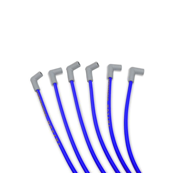 Taylor Cable Chevy Big Block Race Fit 8.2mm Thundervolt Spark Plug Wire Set with Over Valve Cover HEI Fitment, Blue, 135&deg; Spark Plug Boot Angle 86632