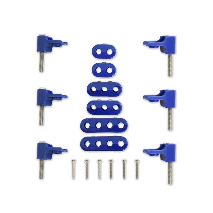 Taylor Cable Universal V8 Horizontal Wire Loom Kit, 7-8mm Spark Plug Wire Dimension, Blue 42560