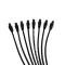 Taylor Cable Universal 8mm Resistor Core Pro Spark Plug Wire Set, 8 Cylinders, 180&deg; Spark Plug Boot Angle, Black 70055