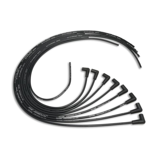 Taylor Cable Universal 8mm StreeThunder Spark Plug Wire Set, 8 Cylinders, 90&deg; Spark Plug Boot Angle, Black 50051
