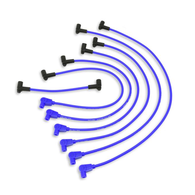 Taylor Cable 1994-06 GM 3.1L/3.4L V6 8mm Spiro-Pro Spark Plug Wire Set, Blue, 180&deg; Spark Plug Boot Angle 72600