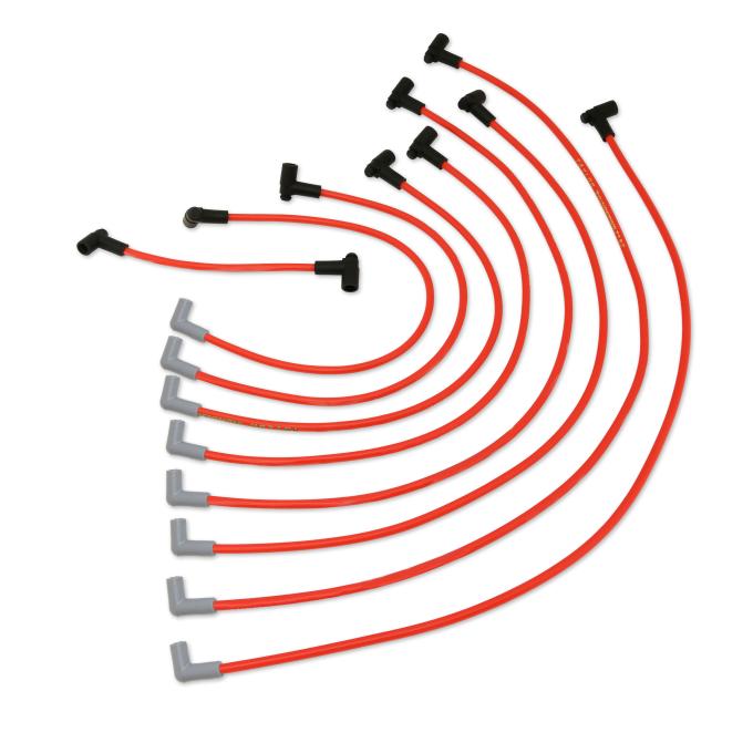 Taylor Cable 1994-96 GM 5.7L LT1 V8 8.2mm Thundervolt Spark Plug Wire Set, Red, 90&deg; Spark Plug Boot Angle 84227