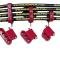 Taylor Cable Universal V8 Vertical Wire Loom Kit, 7-8mm Spark Plug Wire Dimension, Blue 42562
