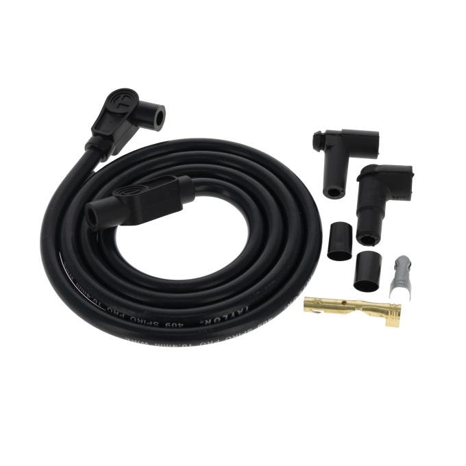 Taylor Cable Universal 10.4mm 409 Series Spark Plug/Coil Wire Repair Kits, 90&deg;/180&deg; Plug Boot, Black 45903