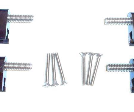 Taylor Cable Chevy Small Block/Most Chrysler Mounting Brackets for Clamp Style Wire Separators, Vertical Orientation, Black 42705