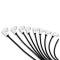 Taylor Cable Universal 8mm Spiro-Pro with White Ceramic Boots Spark Plug Wire Set, 90˚ Spark Plug Boot Angle, Black 75051