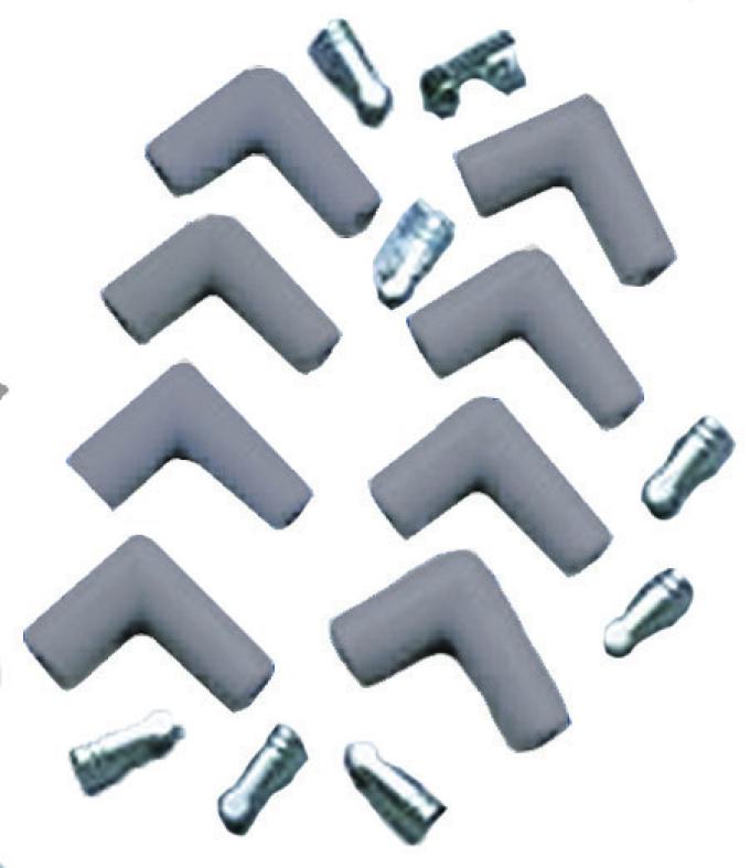Taylor Cable Universal Silicone Spark Plug Boot/Terminal Kits, 90&deg; Spark Plug Boot Angle, Gray 46081