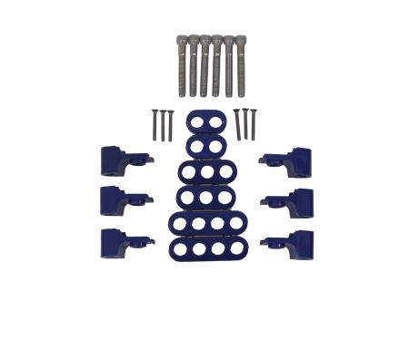 Taylor Cable Universal V8 Horizontal Wire Loom Kit, 10.4mm Spark Plug Wire Dimension, Blue 42561