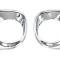 AMD Headlamp Bezels, Chrome Steel, LH/RH Pair, 58-59 Chevy GMC Pickup X145-4058-P