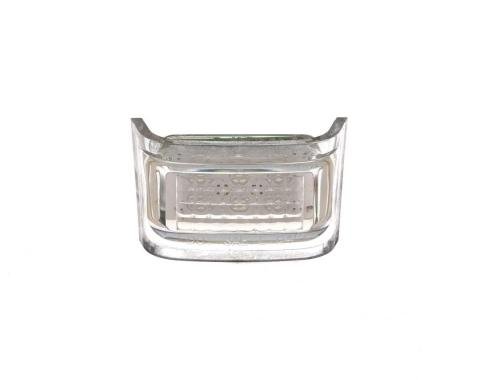 AMD License Plate Lamp Lens, Clear, 6 White LED, 12V, 40-53 Chevy GMC Pickup Truck X946-4047-1D