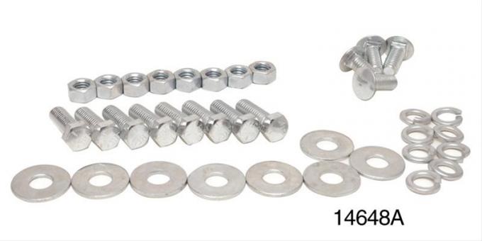 Danchuk Replacement Bumper Bolt Kit, Front, Steel, Cadmium Plated, Smoothie Bumper 14648A