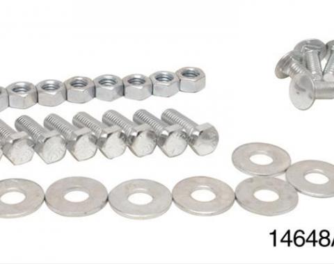 Danchuk Replacement Bumper Bolt Kit, Front, Steel, Cadmium Plated, Smoothie Bumper 14648A