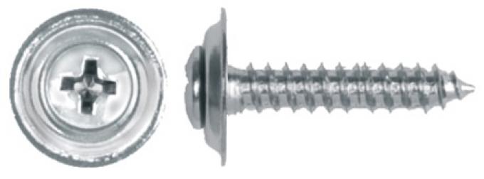 Phillips Oval Head 8 x 1" Chrome Sems Screws