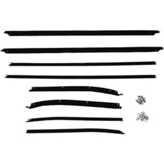 Metro Moulded Parts Window Sweeper Set, 71-72 Chevrolet Impala, 73-75 Caprice Convertible, 8 Piece WC 7200-90