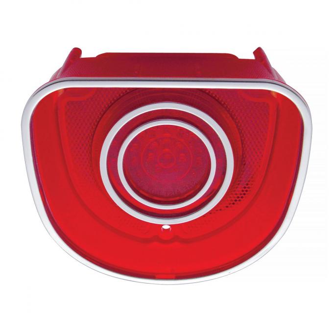 United Pacific 40 LED Tail Light W/3 Stainless Steel Trim For 1968 Chevy Caprice & Impala CTL6801LED