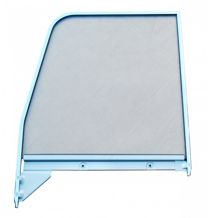 Key Parts '55-'59 Door Window Glass (Clear), w/Chrome Trim, Driver's Side 0847-913