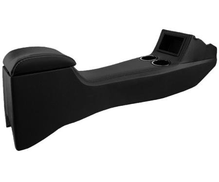 TMI Full Length Console, Sport Pattern  1957 Chevrolet Bel Air, Nomad, 210, 510/ Hardtop, Sedan & Wagon, Black Madrid Vinyl W/Black Stitch 25-83501-2295-BKS