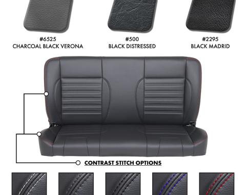 TMI 55" Solid Back Bench Seat, Sport Pattern 47-9922