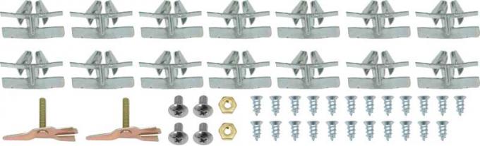 Bel Air 2 Door Sedan Upper And Lower Quarter Window Molding Clip Set, 1955-1957