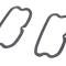 AMD Park Lamp Lens Gaskets, LH/RH Pair, 58-59 Chevy Pickup X134-4058-P