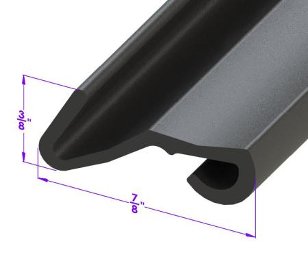 Metro Moulded Parts 1949-1954 Oldsmobile / Pontiac / Chevrolet Fender Skirt Seal. Sold by the Foot LP 111-J