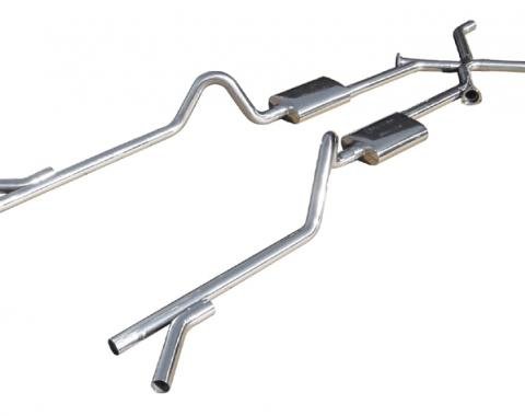 Pypes Crossmember Back w/Xchange Exhaust System Split Rear Dual Exit 2.5 in Intermediate And Tail Pipe Race Pro Mufflers/Hardware Incl Tip Not Incl Exhaust SGC11R