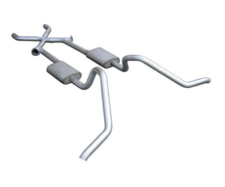 Pypes Cat Back w/Xchange Exhaust System Split Side Dual Exit 2.5 in Intermediate And Tail Pipe Violator Muffler/Hardware Incl Tip Not Incl Natural 409 Stainless Steel Exhaust SGB11V