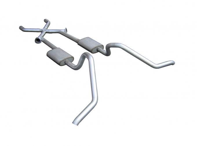 Pypes Cat Back w/Xchange Exhaust System Split Side Dual Exit 2.5 in Intermediate And Tail Pipe Violator Muffler/Hardware Incl Tip Not Incl Natural 409 Stainless Steel Exhaust SGB11V